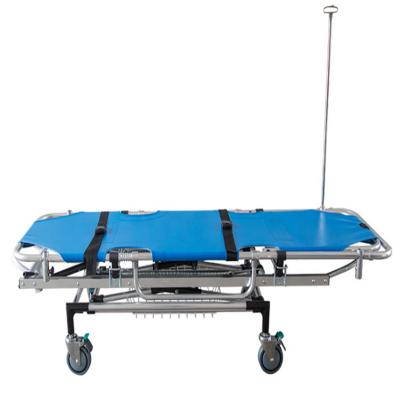 China Hot Selling Patient Emergency Rescue Transport Stretcher Trolley With Adjustable Height for sale