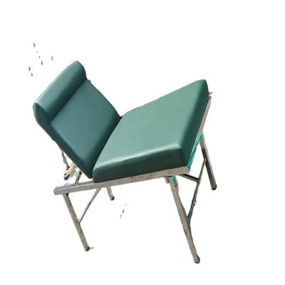 China High Quality Stainless Steel Steel Examination Chair Gynecology With Fixed Pillow And Mattress for sale