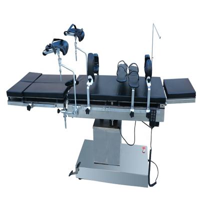 China High Quality Electric OT Room Stainless Steel Operating Table With Compatible Medical X-Ray And Mattress for sale