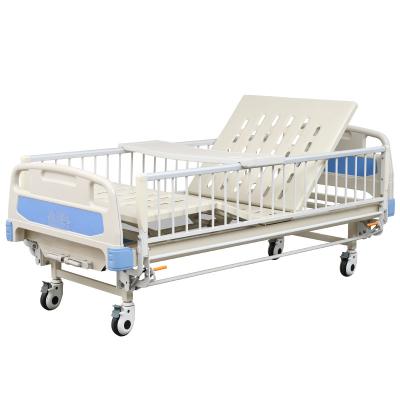 China Manual Easy Operate High Quality Patient Bed 2 Cranks Manual Hospital Bed Hospital Beds for sale