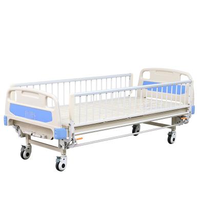 China Manual Easy Operate Two 2 Function Manual Hospital Bed Metal Hospital Bed With Toilet Price Medical Patient Hospital Bed Manufacturer for sale