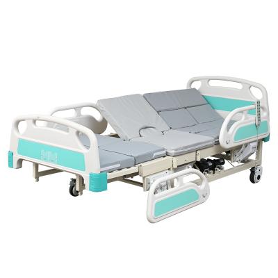 China Manual Easy Operate Home Care Multifunctional Electric Manual Hospital Bed With Toilet For Patient for sale