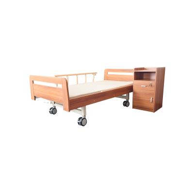 China Manual Easy Operate High Quality Slatted Wooden Platform Beds Luxury Electric Used Home Care Bed for sale