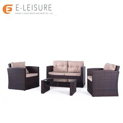 China Modern Classic Garden Sofa Sets 4-Pcs Classic Rattan Patio Furniture for sale