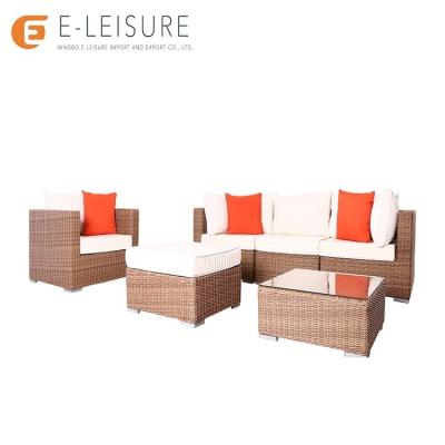 China Modern Modern Rattan Furniture Set Outdoor Garden Corner Sofa Sets for sale