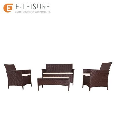 China Modern Cheap Rattan Garden Leisure KD Outdoor Furniture Dining Table And Chairs for sale