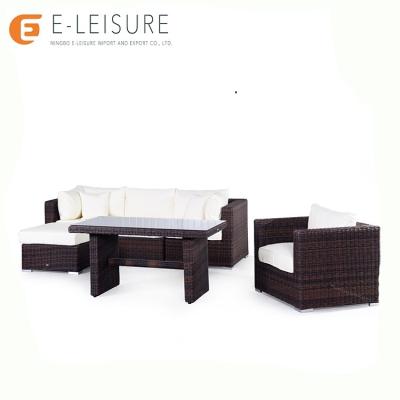 China Modern Classic Outdoor Wicker Furniture Rattan Garden Sofa Set for sale