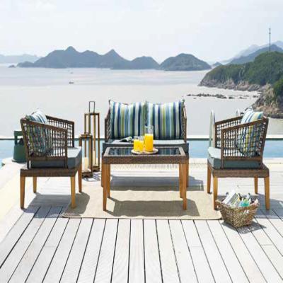 China Modern 4pcs Sofa Sets Garden Sets Outdoor Rattan Furniture for sale