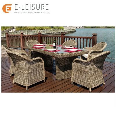 China Modern Luxury Rattan Chair Outdoor Garden Dining Set for sale