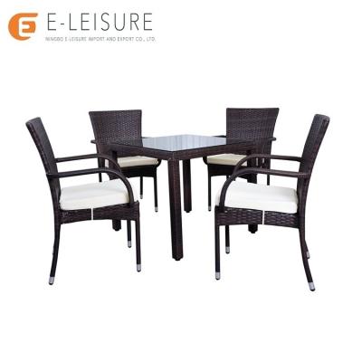 China Nice Modern Rattan Dining Chair Outdoor Garden Furniture Aluminum Table for sale