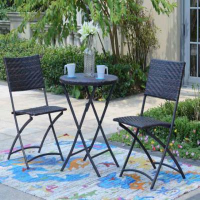 China Rattan Modern Outdoor Furniture Living Leisure Modern Dining Table Chairs for sale