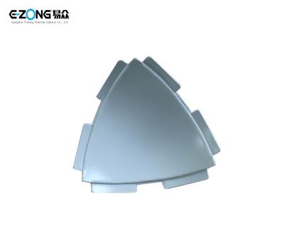 China Industrial aluminum ceiling 3 way connector cleanroom wall cleanroom parts fitting corner profile accessory for sale