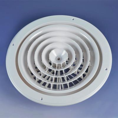 China Plastic Air Supply ABS Round Air Ceiling Diffuser Grille For Air Conditioning for sale