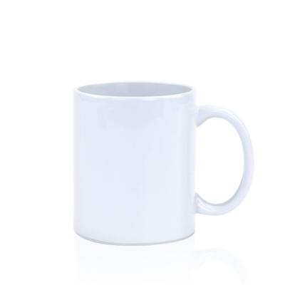 China Viable Custom Logo Porcelain Coffee Cups 11oz White Coated Sublimation Ceramic Mugs for sale