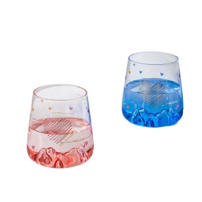 China 350ML Transparent Borosilicate Glass Tea Cup Viable Glass Red Wine Glass Heat Resistant Handmade Cup for sale