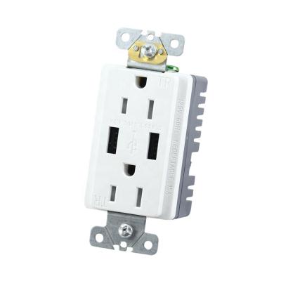 China US USA AC 15A Extension Cord Power Socket Residential / Multipurpose Electric USB Smart Wall Outlets for sale