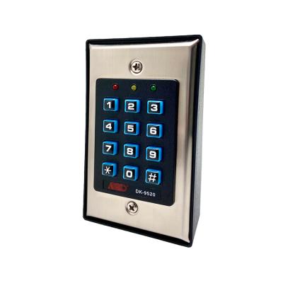 China NIGHT VISION DK-9520 Easy Program Door Lock Single Exit Access Control Steel Faceplate Keypad With LED Backlit Lightweight Keypad Single PIN for sale