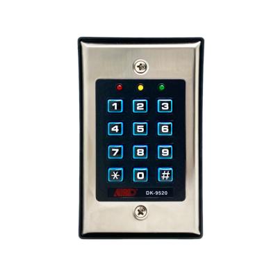 China Cheap Access Control DK-9520 Single Output Door Controller Code Keypad Access Control DK-9520 Steel Face Plate Use APO Indoor Back Light LED Back Light Indoor Steel APO for sale