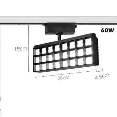 China Modern Retail Store Adjustable Spot Rail Lighting 12w Square 2 Wire Track Light Square Led Track Light for sale