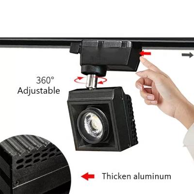 China Modern Super Bright Focus Lighting Cob Led Track Light Spot Lights 359 Degrees Adjustable 10W for sale