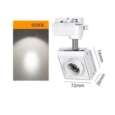 China Modern Adjustable 3000K 4000K 6000K Lighting Focus Cob Led Track Lights With 2 Wire 3 Wire Track for sale