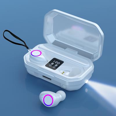 China Multifunctional In-ear Flashlight Led Show Charging Case Power Bank Auriculares Earbuds Earphone Audifonos Tws M12 Wireless Headphones for sale