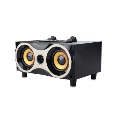 China No Bass Subwoofer Small Wireless Portable Retro Wooden Vofull Radio Heavy Speaker for sale