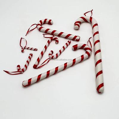 China Popular DIY Storing Christmas New Year Christmas Tree Ornaments Plastic Candy Canes Hanging Decorative for sale