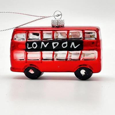 China Popular Plastic DIY Merry Christmas Toy Bus Ornament Christmas Decoration For Santa Claus New Year Gift Natal Navidad Noel 2022 Home for sale