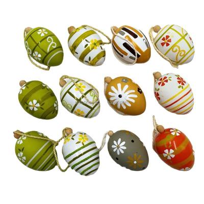 China Popular DIY Personalized Easter Painted Egg Decorations Hanging Easter Eggs For Spring Decor for sale