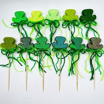 China DIY Popular Irish Party Creative Tophat St Patrick's Day Styrofoam Green Hat Festival Funny Hat for sale