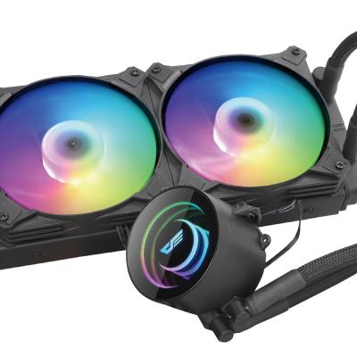 China Super Cooling Powerful Computer Case Darkflash DX240 Water Cooling Head Pump RGB Computer Case Fan for sale