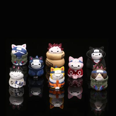 China Gift Small 8 Pcs / Set Cat NarutoKitten Sasuke Kakashi I Gaara Doll Ornaments for sale