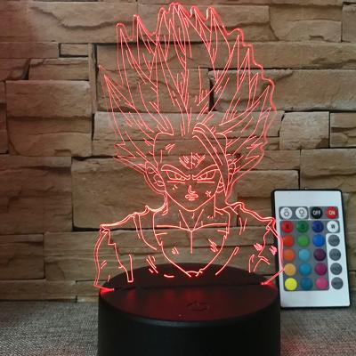 China Black Touch Modern USB Touch Lamp Seven Series Dragonball Seven Series Night Light Simplicity 3d Remote Control Creative Gift for sale