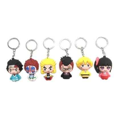 China Fasion 6 Styles Demon Slayer: Kimetsu No Yaiba Cartoon Character Pendant Anime Acrylic Key Chains for sale