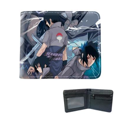 China Waterproof Naru In Peripheral Folding Short Leather Wallet Cartoon Anime Card Holder Coin Purse for sale