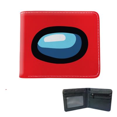 China Game Cartoon Leather Wallet Card Case Coin Purse Half Fold Wallet Waterproof Peripheral Short Full Color Print Wallet for sale