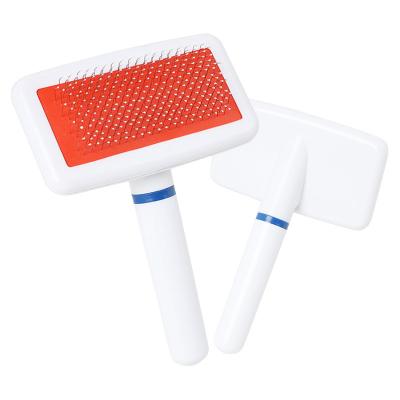 China Viable Hot Selling Dog Grooming Tools Pet Hair Brush Makeup Remover With White Beads Airbag Brush Rake Pet Grooming Needle Comb for sale