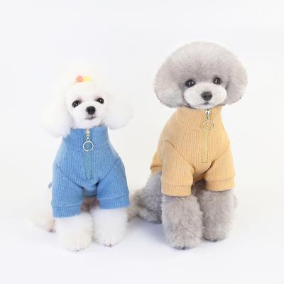 China Stocked Autumn Winter Zip Slim Winter Sweater Pet Warm Clothes for sale