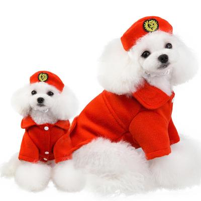 China Stocked Dog Coat With Hood Thickened Fashion Stewardess Flight Clean Suit for sale