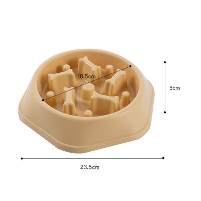 China Sustainable Hot Dog Food Bowl , Eco - Friendly Plastic Slow Feeding Dog Bowl for sale