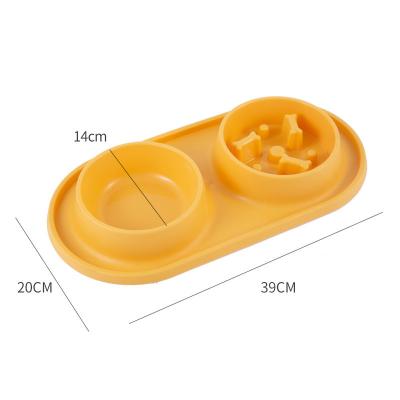 China Customizable Replaceable Anti-Clog Dual-Function Dog and Cat Ring Anti-Clog Stainless Steel Food Slow Feeder for sale