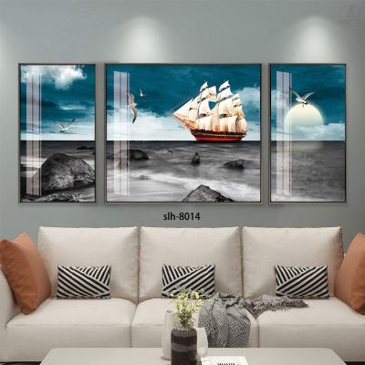 China New Classic/Postmodern Seascape Diamond Painting Ship And Landscape Paintings Bedroom Living Room Decoration for sale