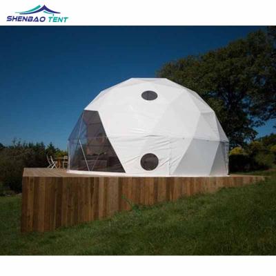 China Stable structure small dome camping tent aluminum alloy luxury transparent hotel dome tent for sale