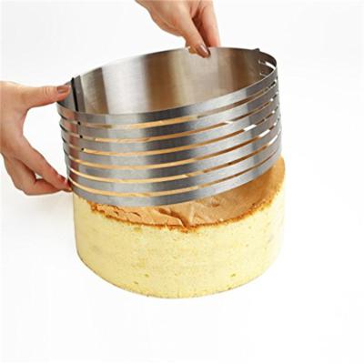 China Viable Adjustable Retractable Circular Tool Kit Set Mousse Mold Slicer from Ring Cake Layered Slicer Baking for sale