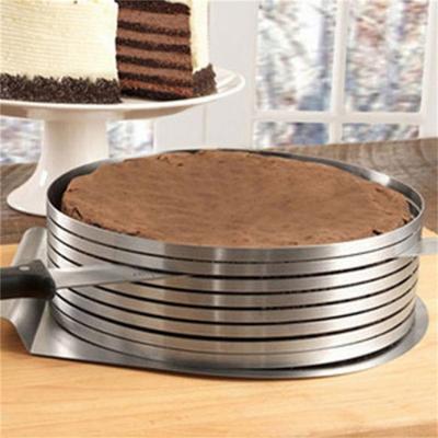 China Adjustable Stainless Steel Mousse Layer Cake Ring Cutter Adjustable Mold, Cake Ring Slicer for sale