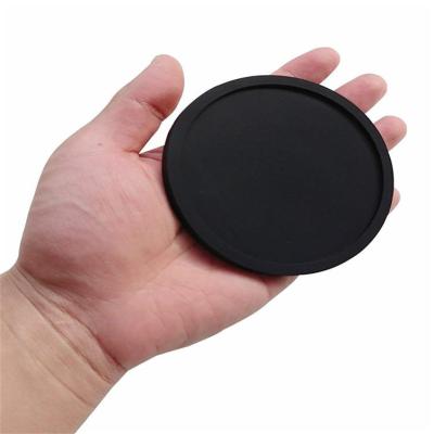 China Sustainable Wholesale Non-slip Soft Round Coaster Rubber Cup Mat for sale