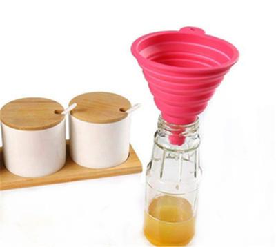 China 100% Viable Food Grade Silicone Rubber Collapsible Funnels For Kitchen Accessories for sale