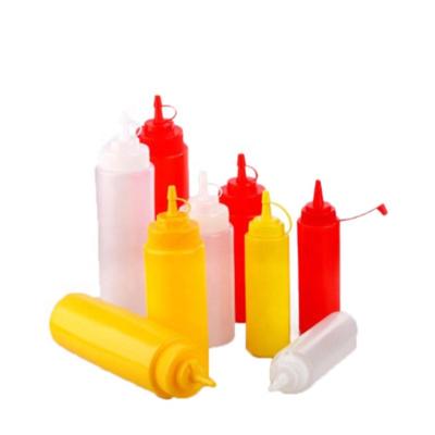 China Hot Selling Soft Plastic Reusable Cooking Oil Tip Cap Ketchup Sauce Bottle for sale