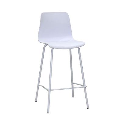 China Modern Stackable Bar Stool Stainless Bars For Sale White Restaurant Commercial Cross Back Minimalist Set Chairs for sale